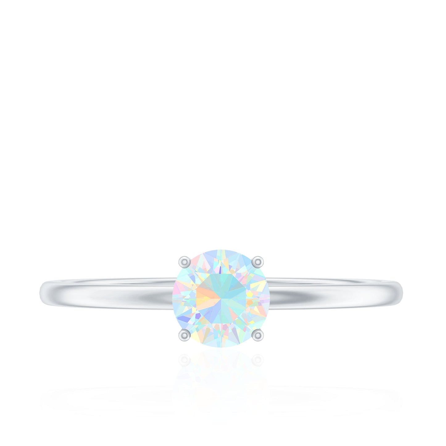 Natural Ethiopian Opal October Birthstone Ring