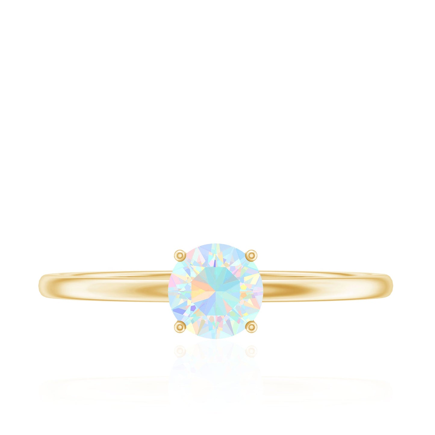 Natural Ethiopian Opal October Birthstone Ring