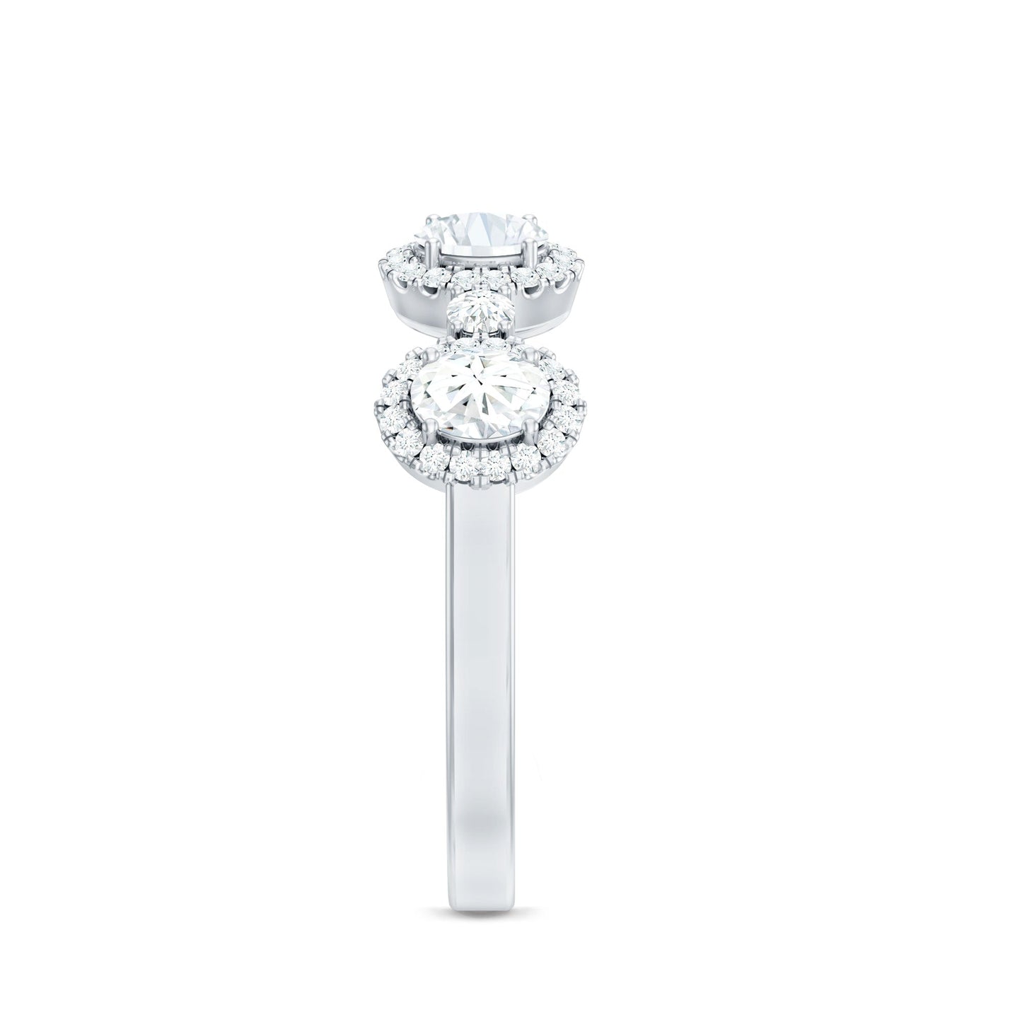 Designer Moissanite Anniversary Ring with Certificate