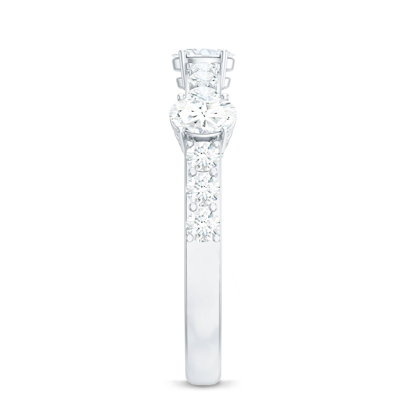 Natural Diamond Half Eternity Band Ring