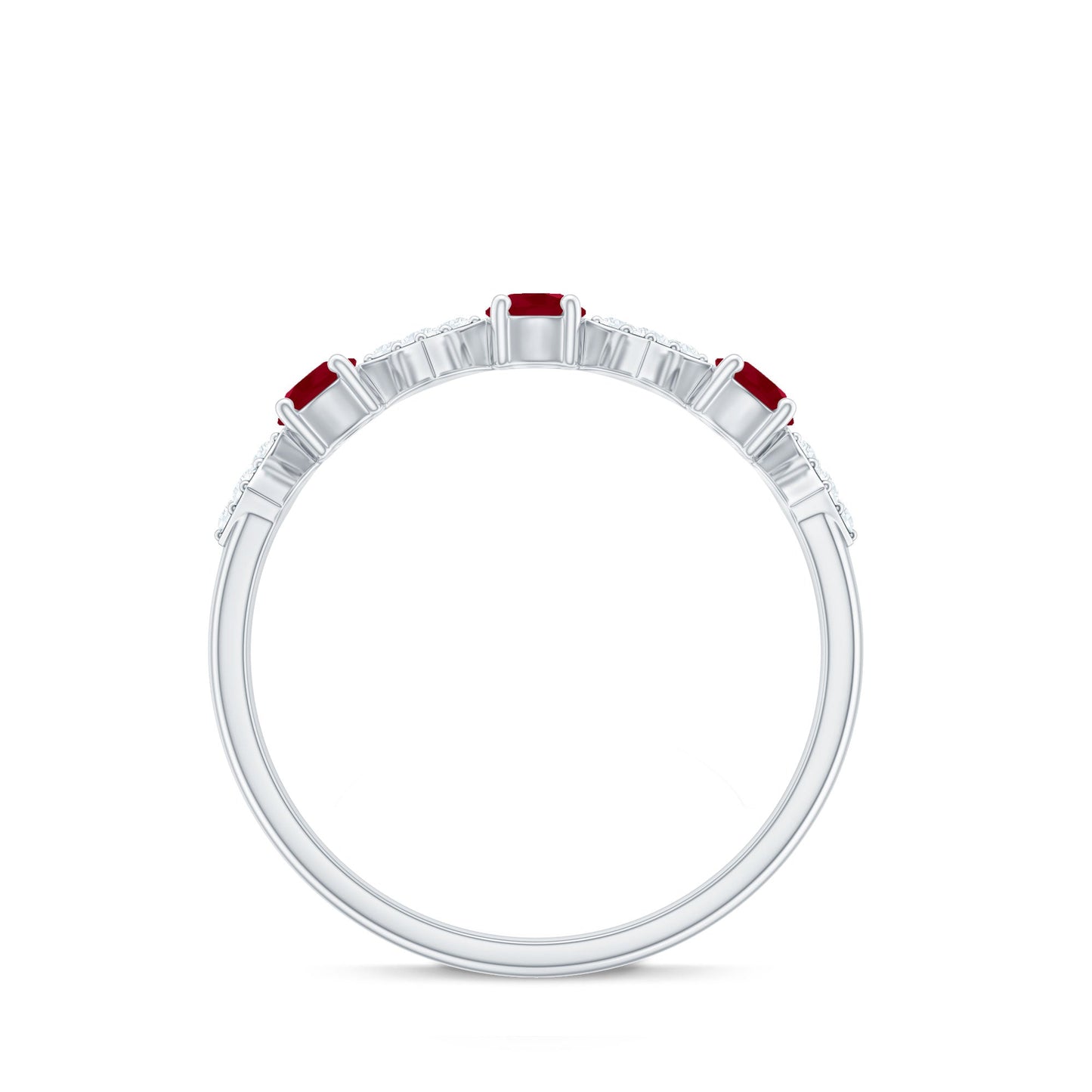 Real Ruby Diamond Half Eternity for Women