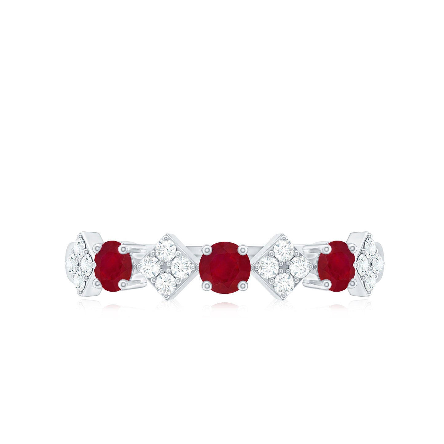 Real Ruby Diamond Half Eternity for Women