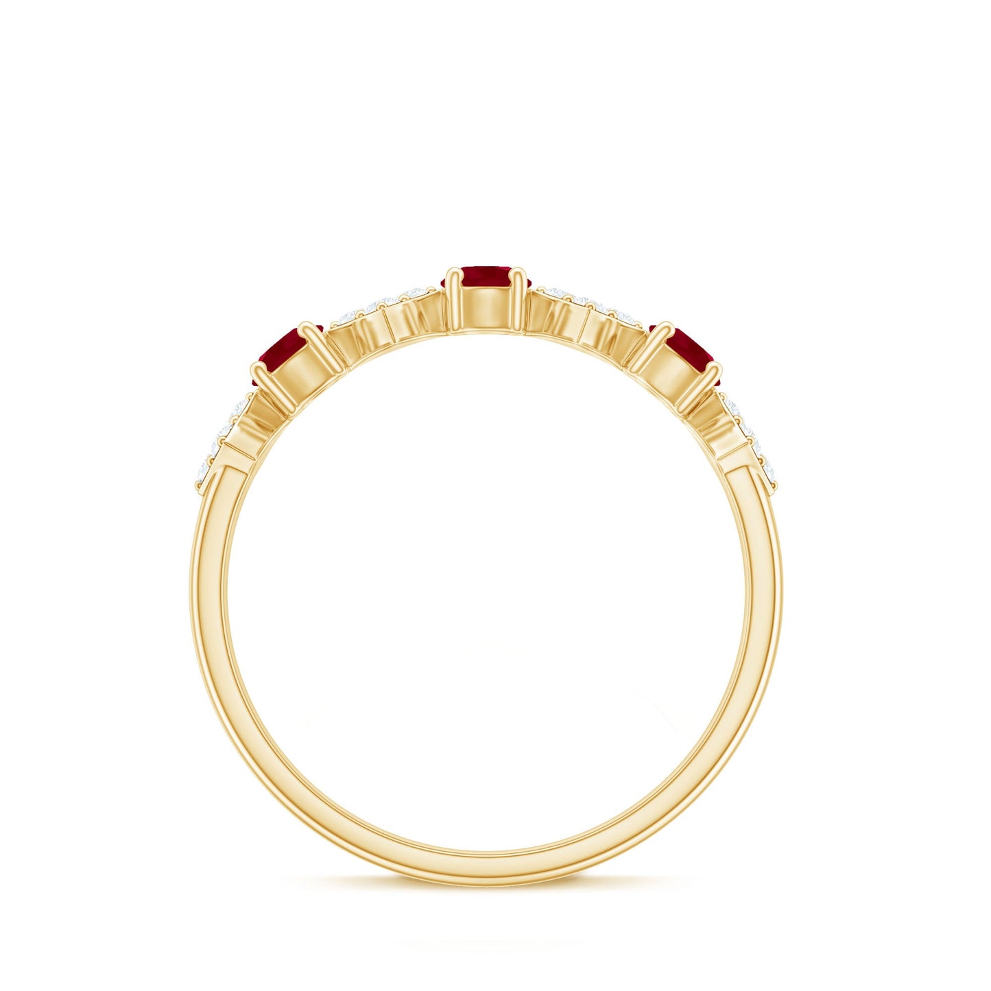Real Ruby Diamond Half Eternity for Women
