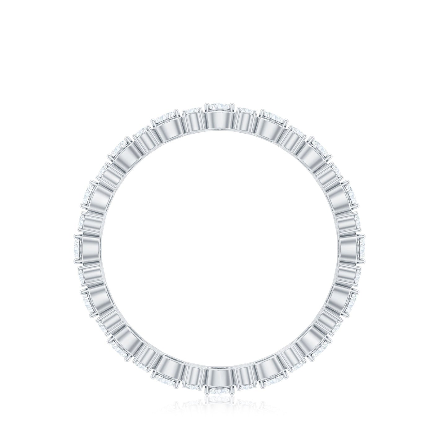 Half Eternity Style Moissanite Infinity Wedding Band