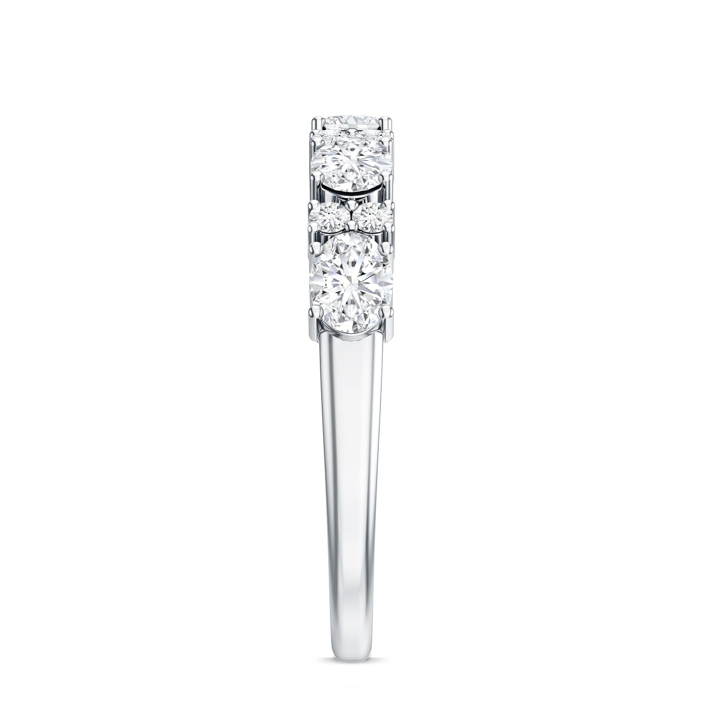 Certified Moissanite East West Eternity Band
