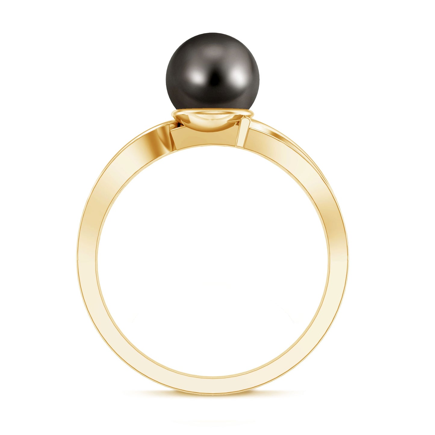 7.5 Carat Solitaire Tahitian Pearl Engagement Ring with Diamond