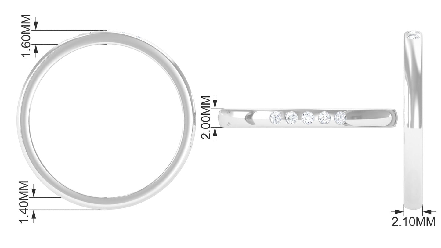 Minimal 5 Stone Diamond Ring for Promise