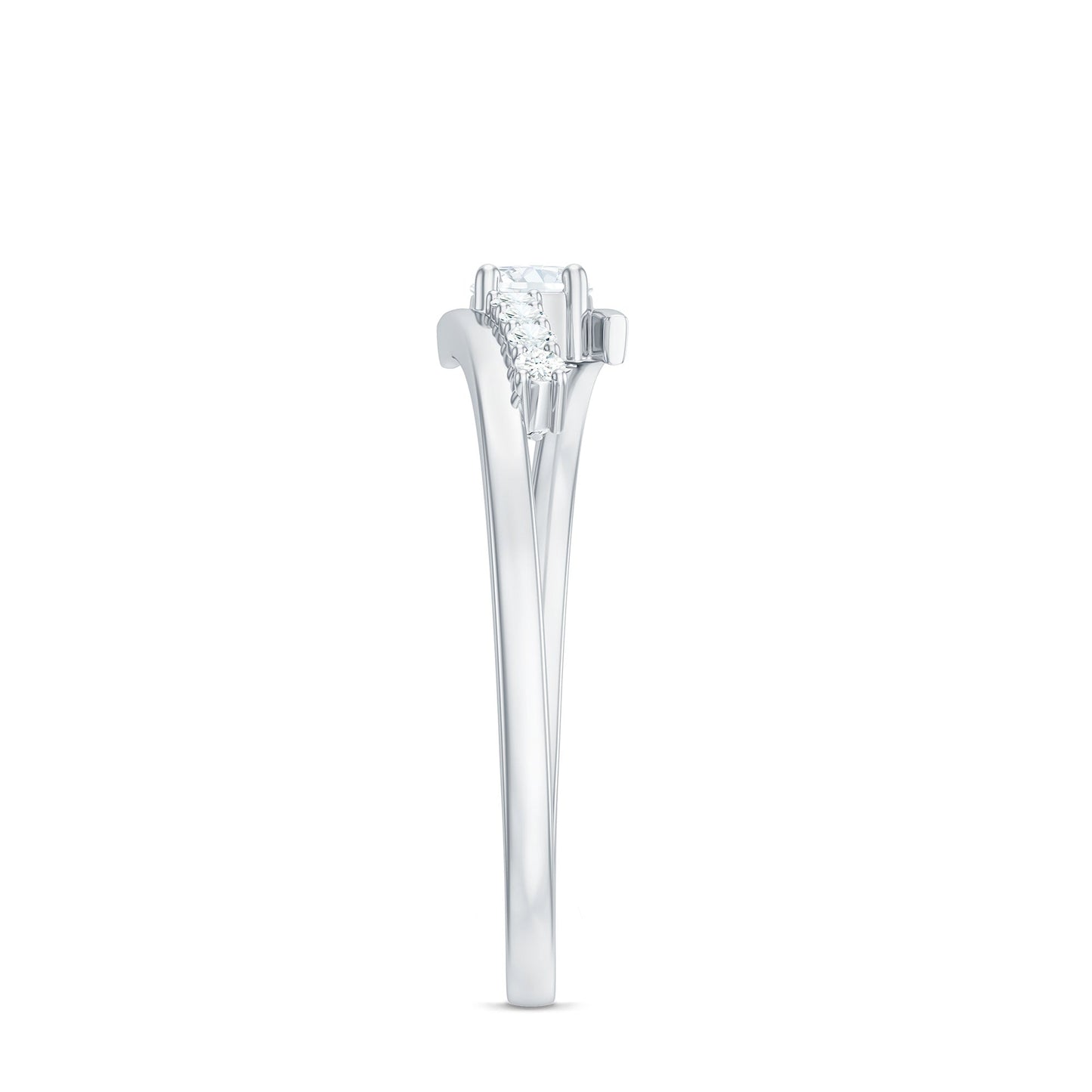 Diamond Promise Ring with Bypass Shank