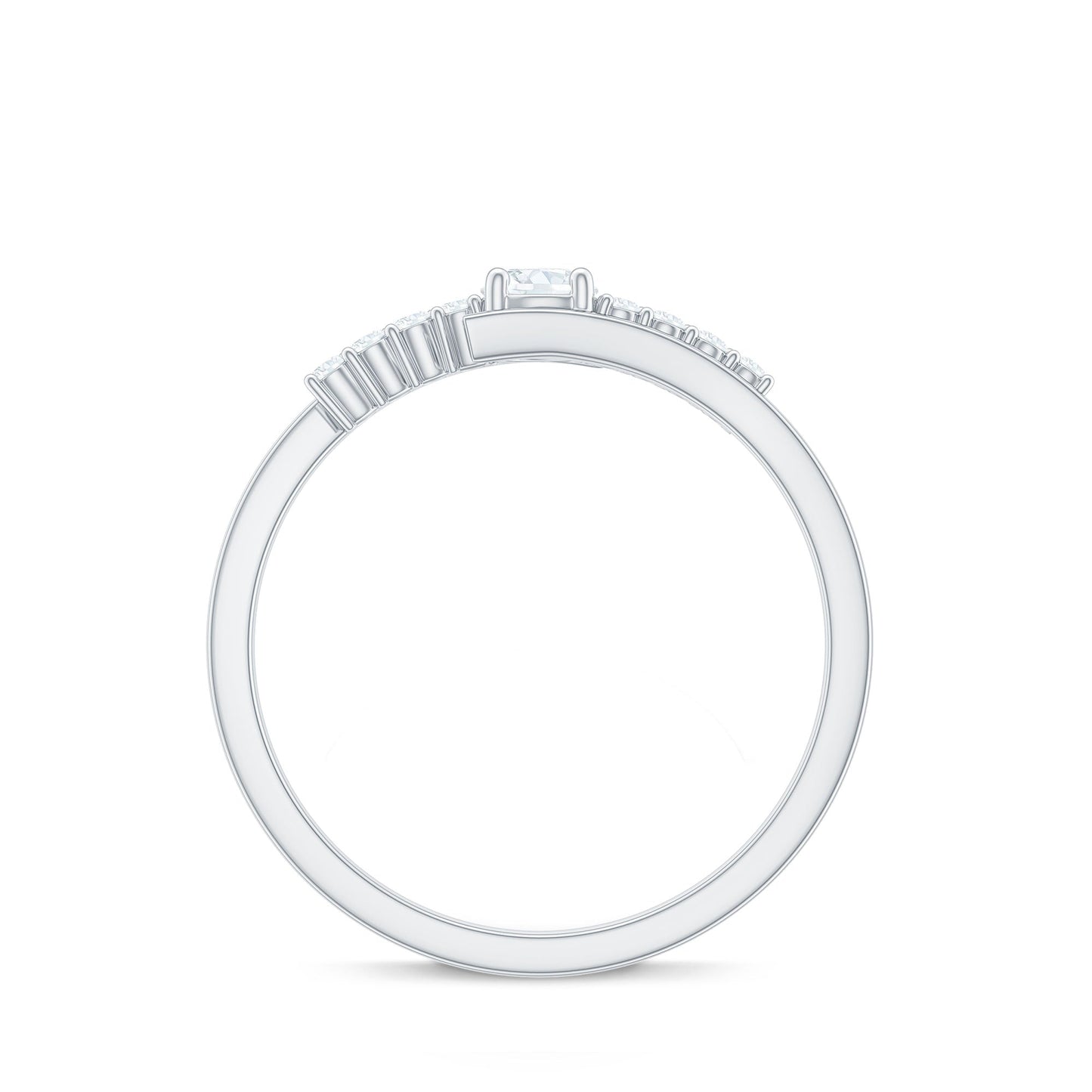 Diamond Promise Ring with Bypass Shank