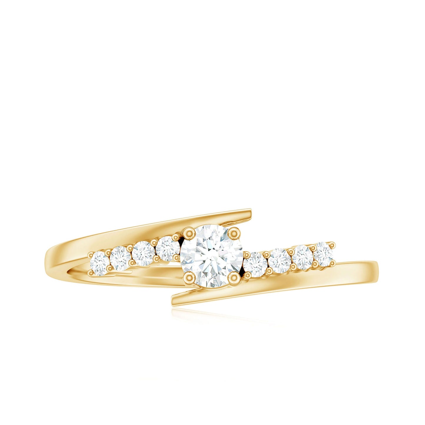 Diamond Promise Ring with Bypass Shank