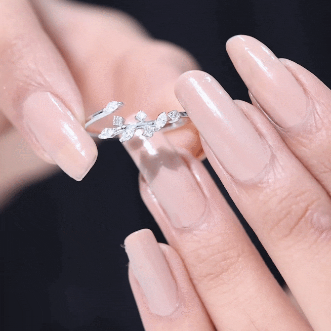 Marquise and Round Shape Natural Diamond Wrap Ring