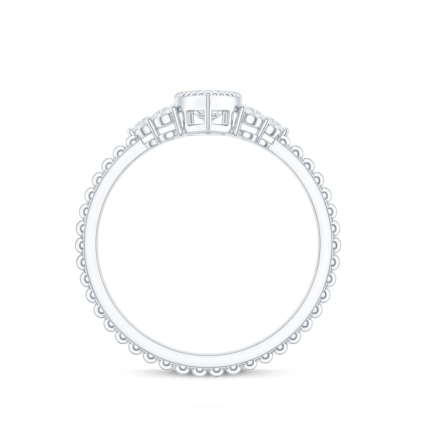 Marquise Cut Moissanite Vintage Looking Engagement Ring