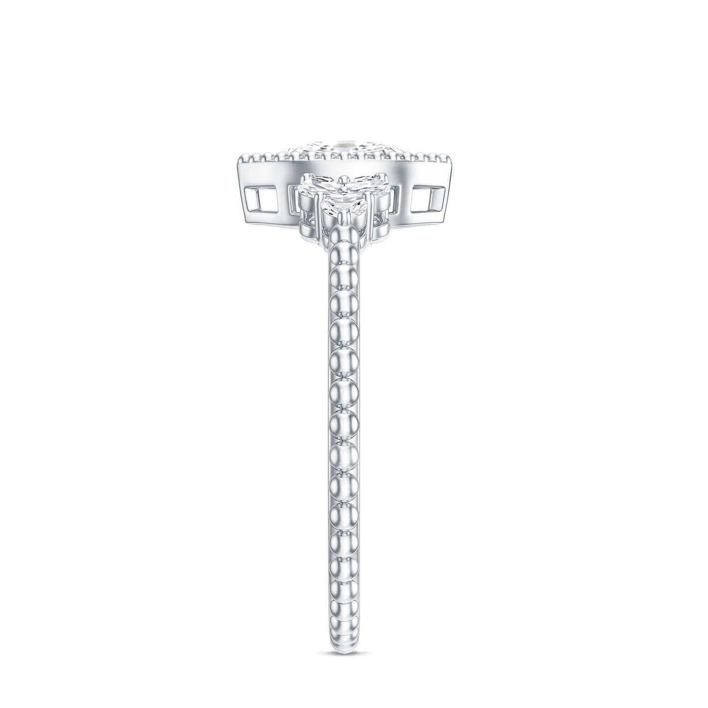 Marquise Cut Moissanite Vintage Looking Engagement Ring