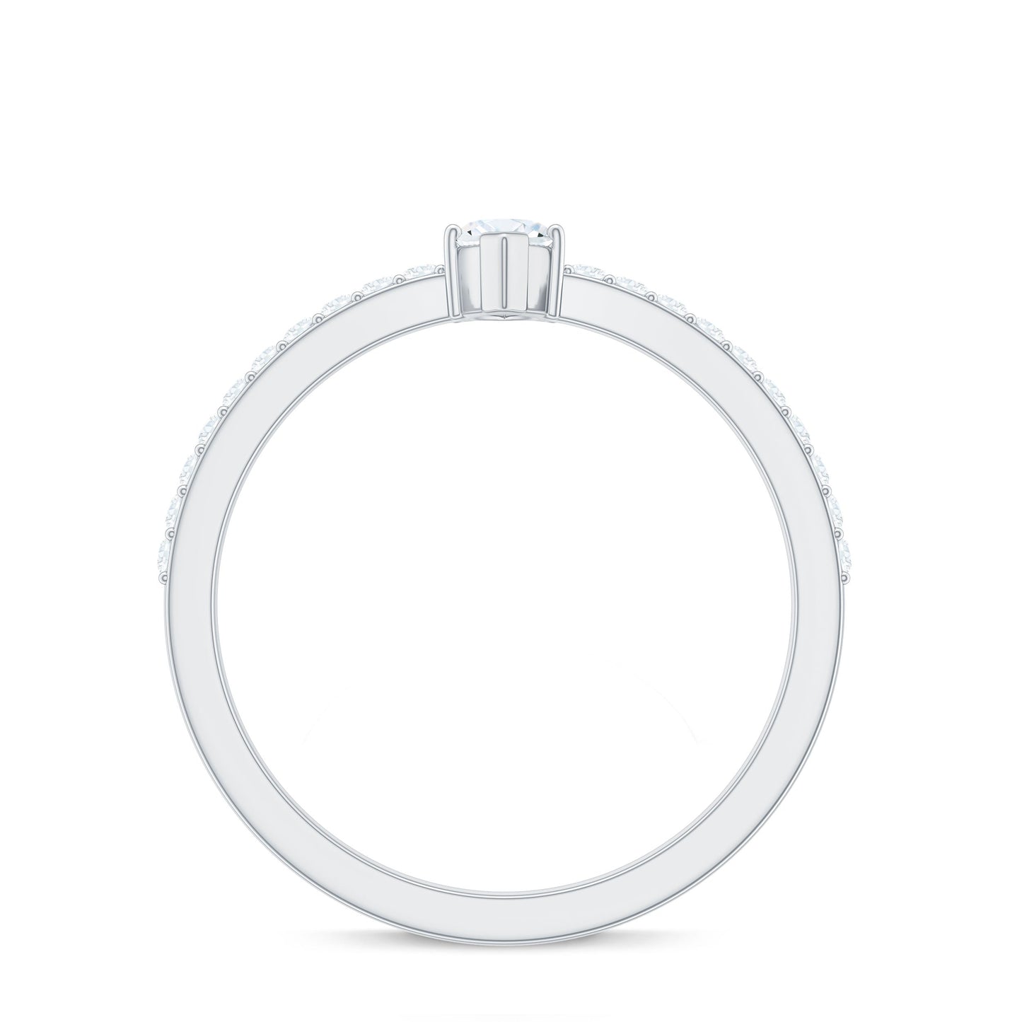 Marquise Cut Moissanite Solitaire Promise Ring for Women