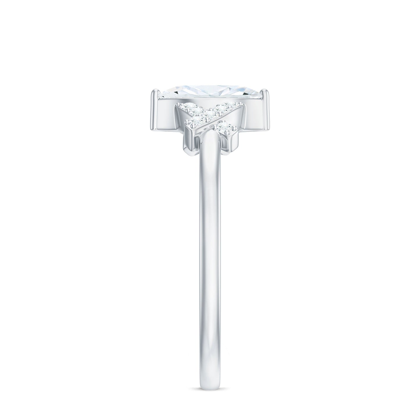 Certified Moissanite Marquise Engagement Ring for Women