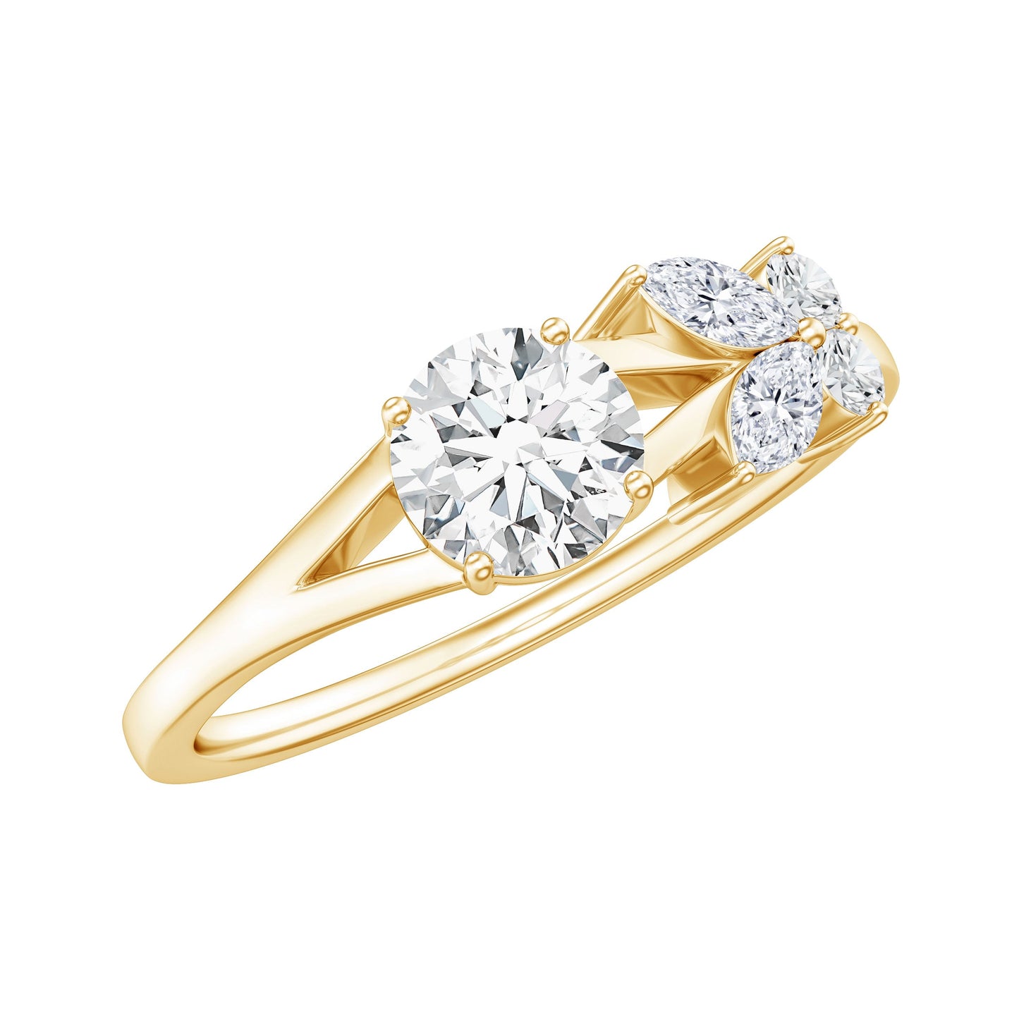 Certified Moissanite Promise Ring with Butterfly Motif