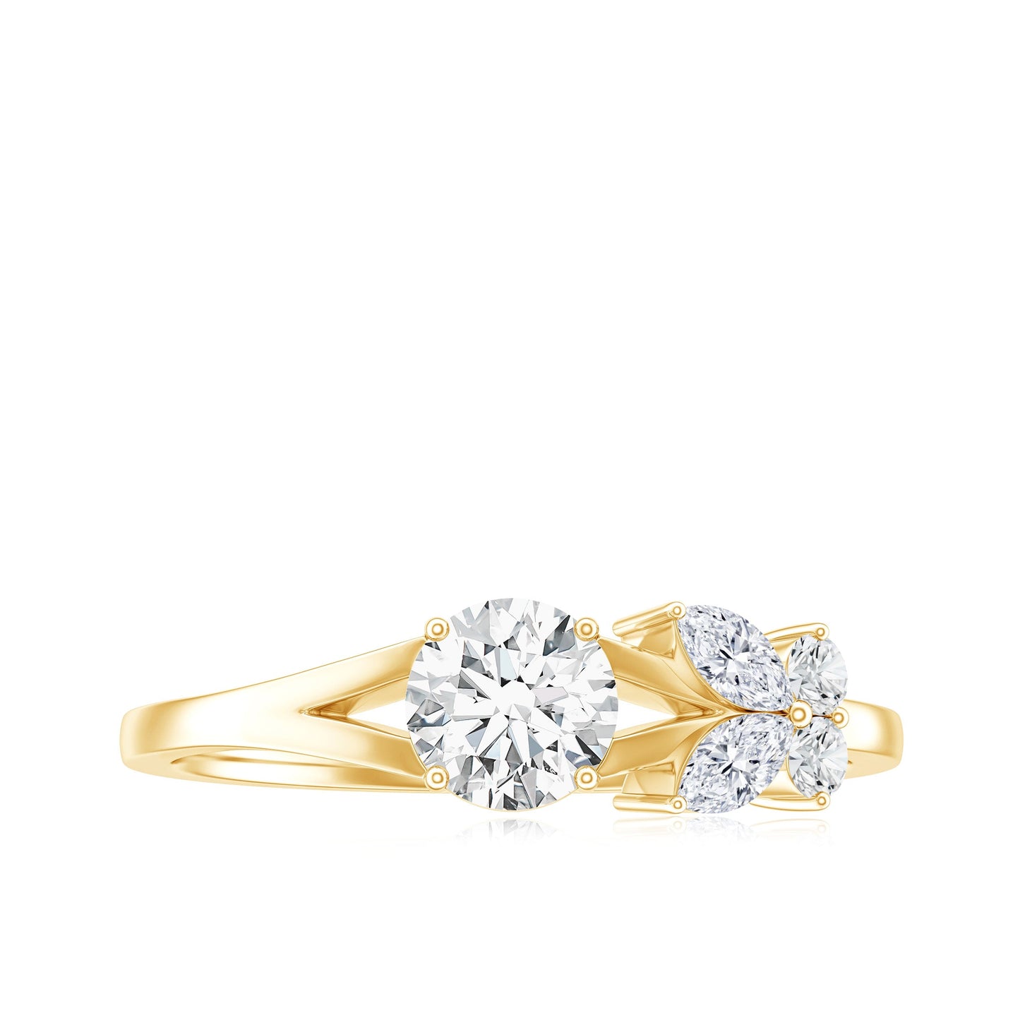 Certified Moissanite Promise Ring with Butterfly Motif