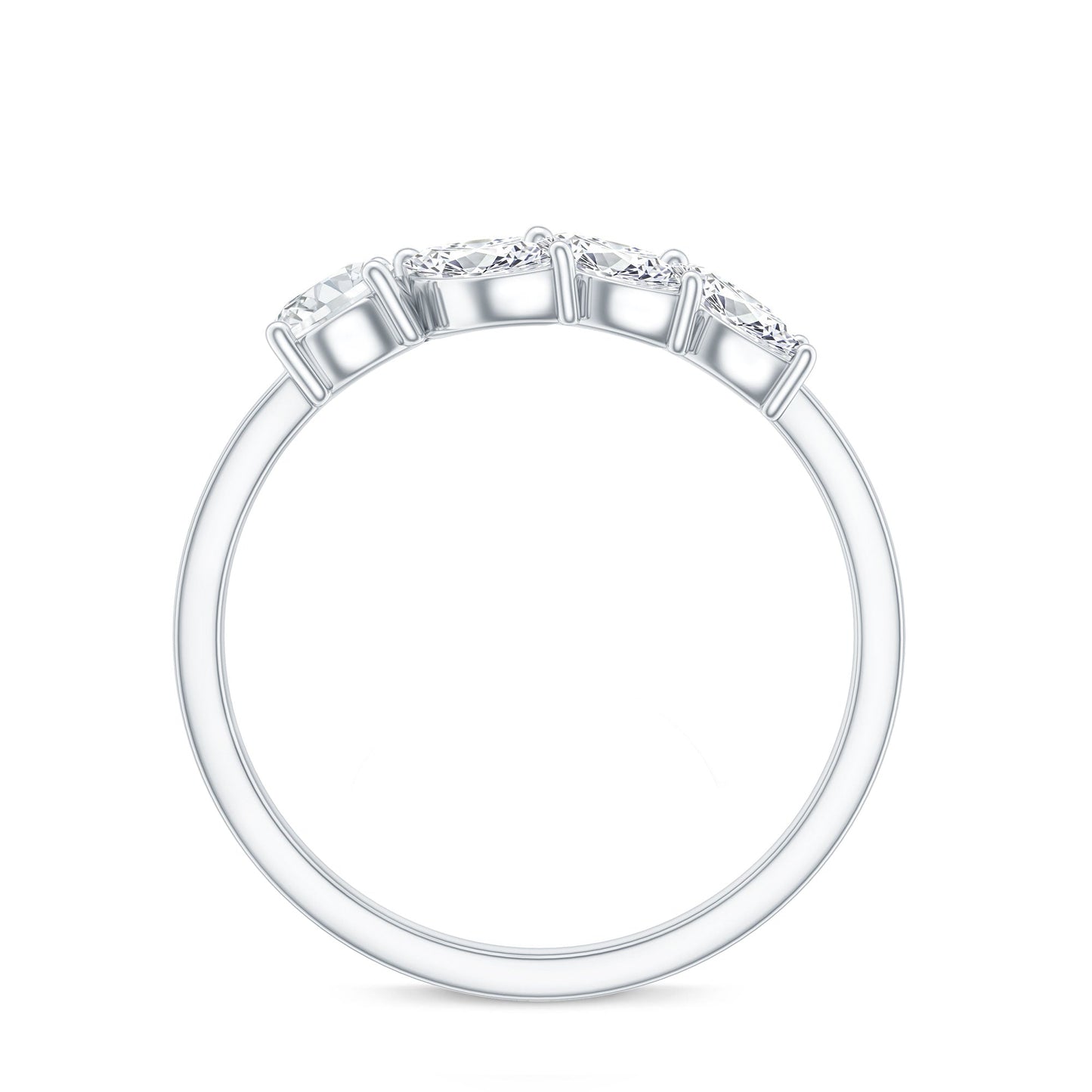 Nature Inspired Moissanite Anniversary Ring for Women