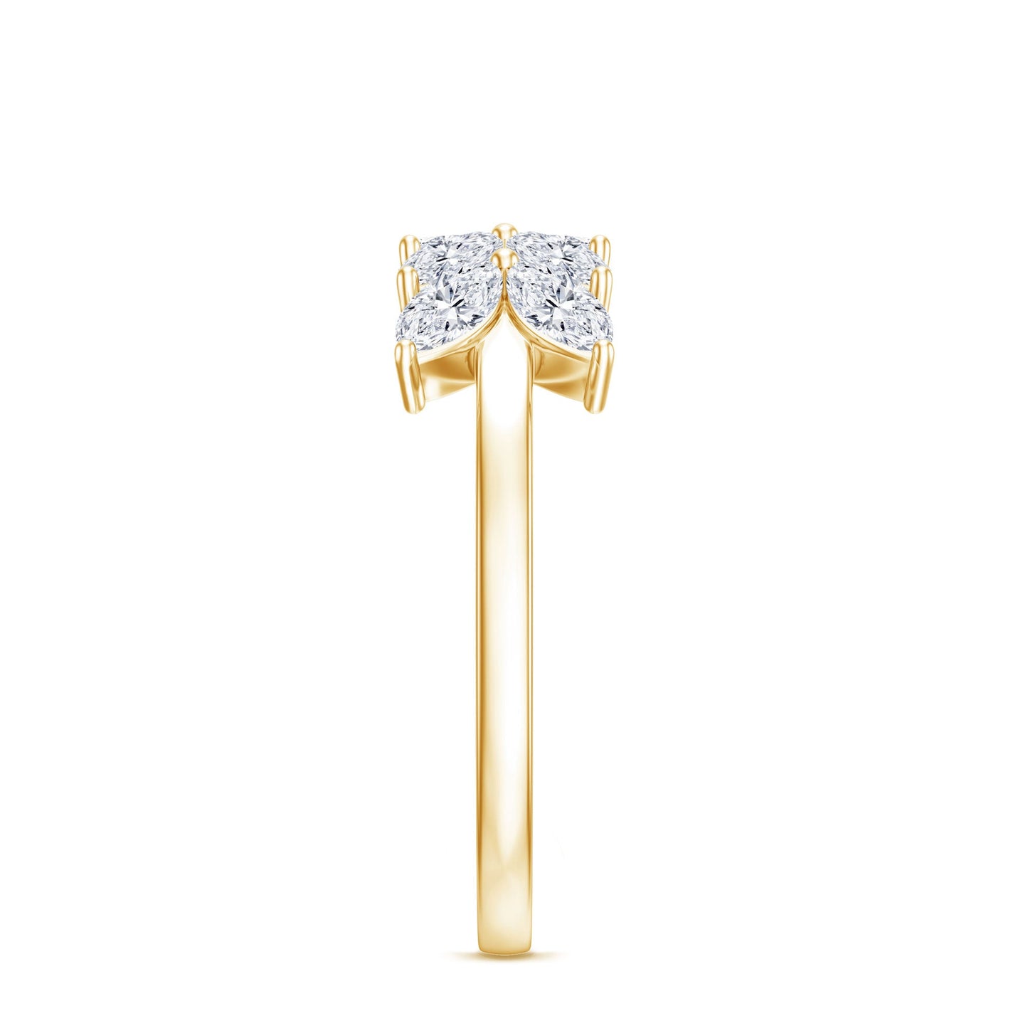 Nature Inspired Moissanite Anniversary Ring for Women