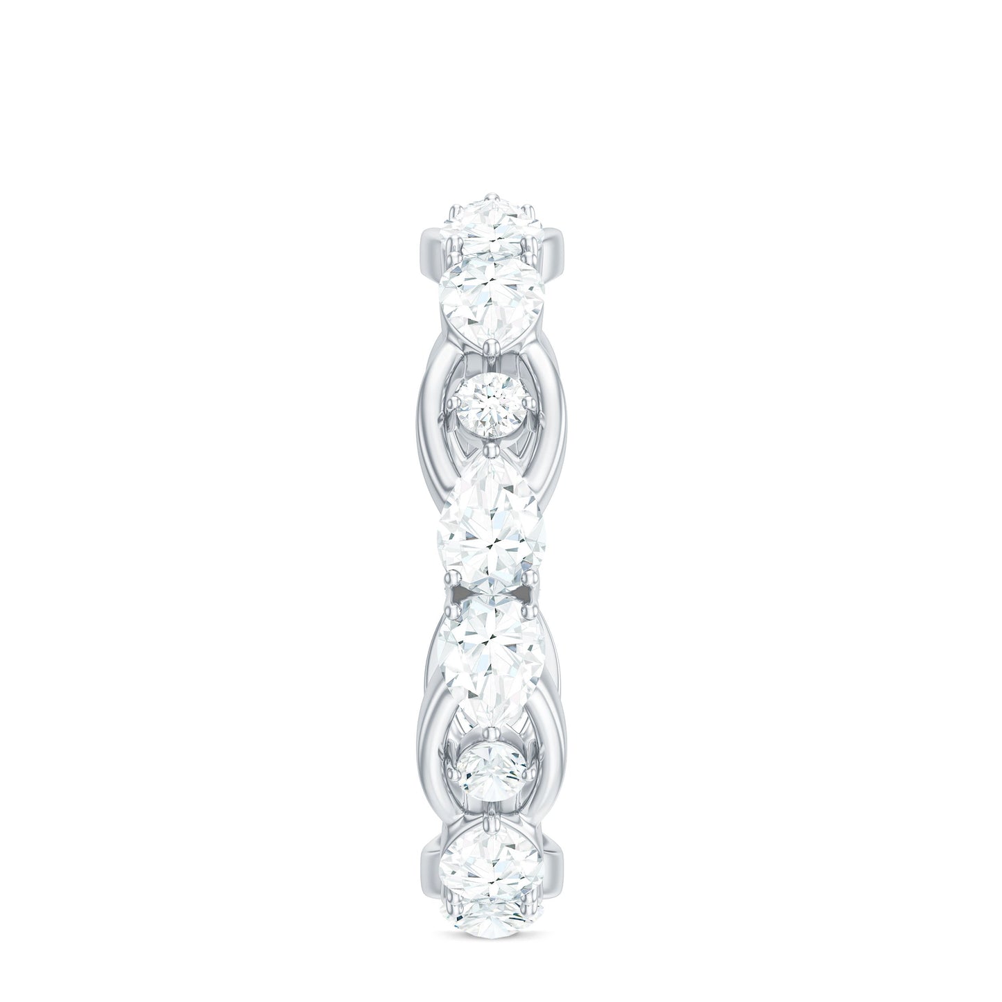 Certified Moissanite Designer Wedding Band