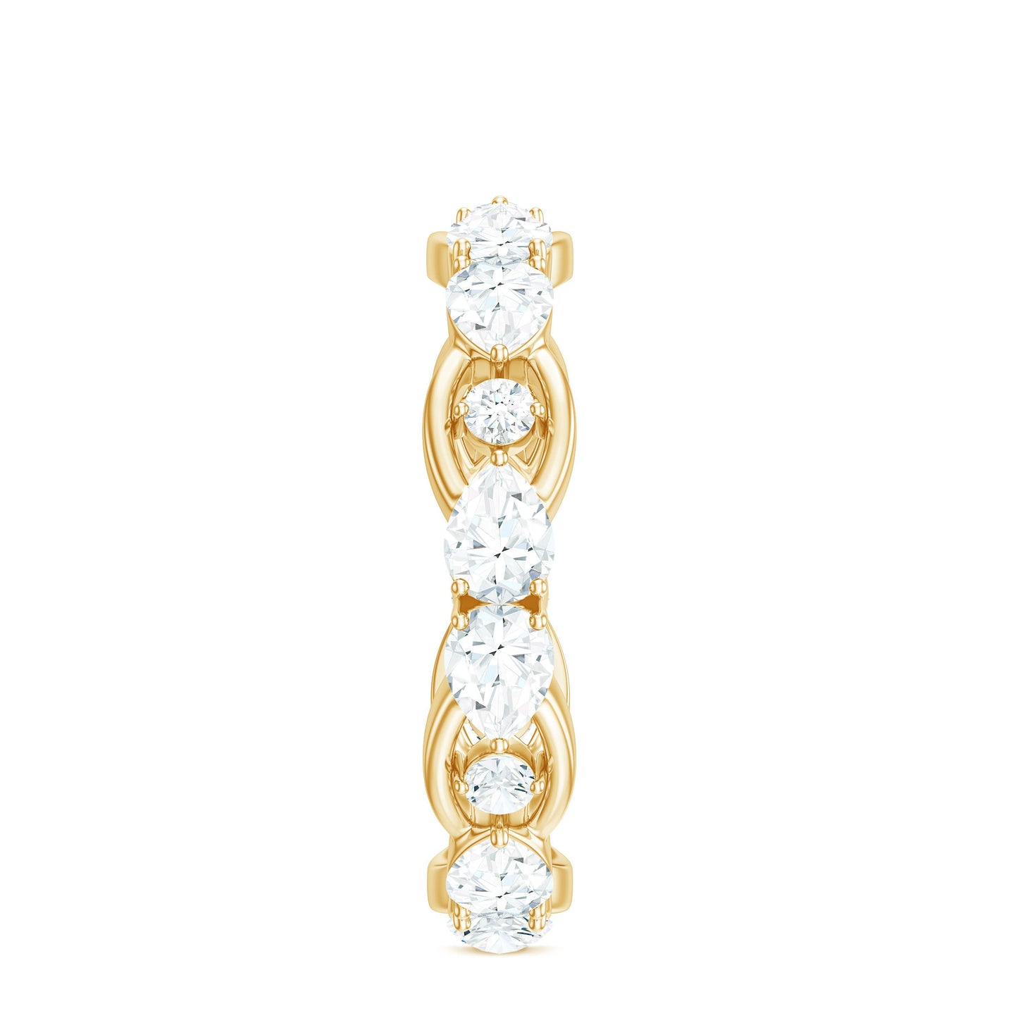 Certified Moissanite Designer Wedding Band