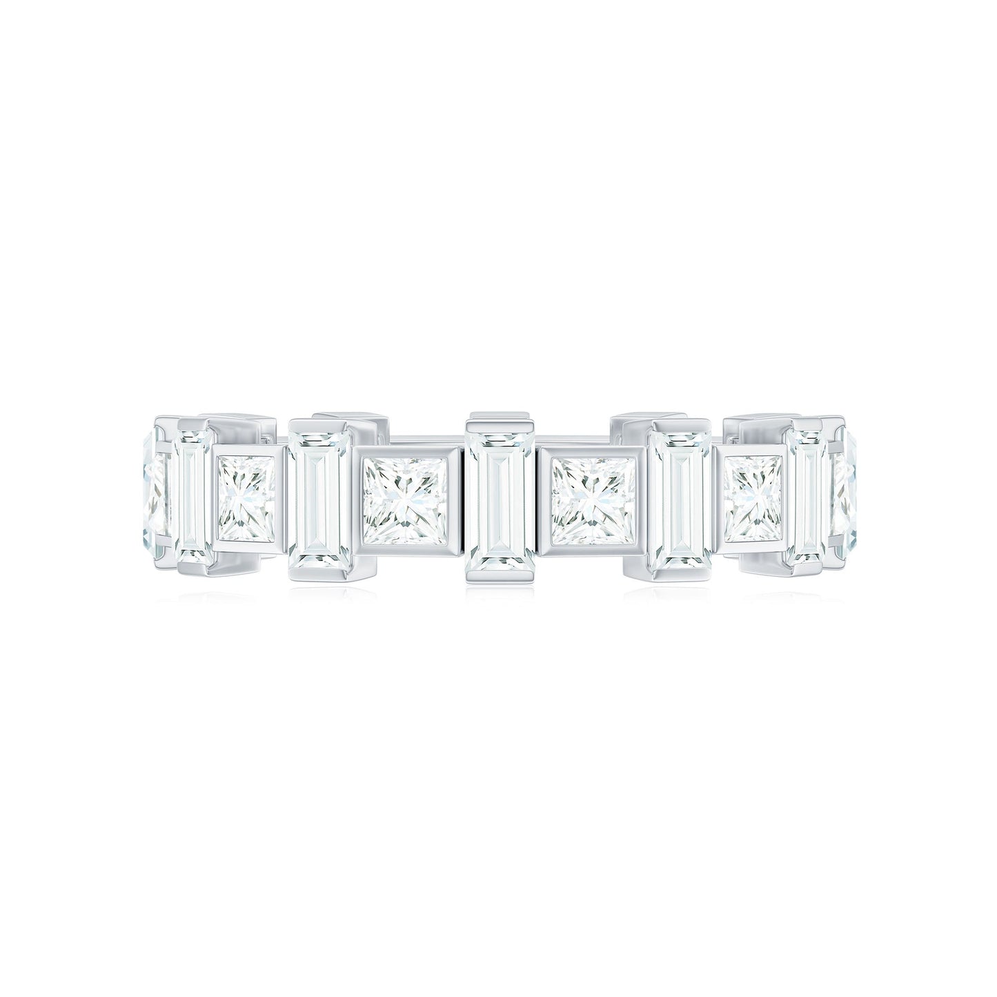 Princess Cut Moissanite Full Eternity Band for Women