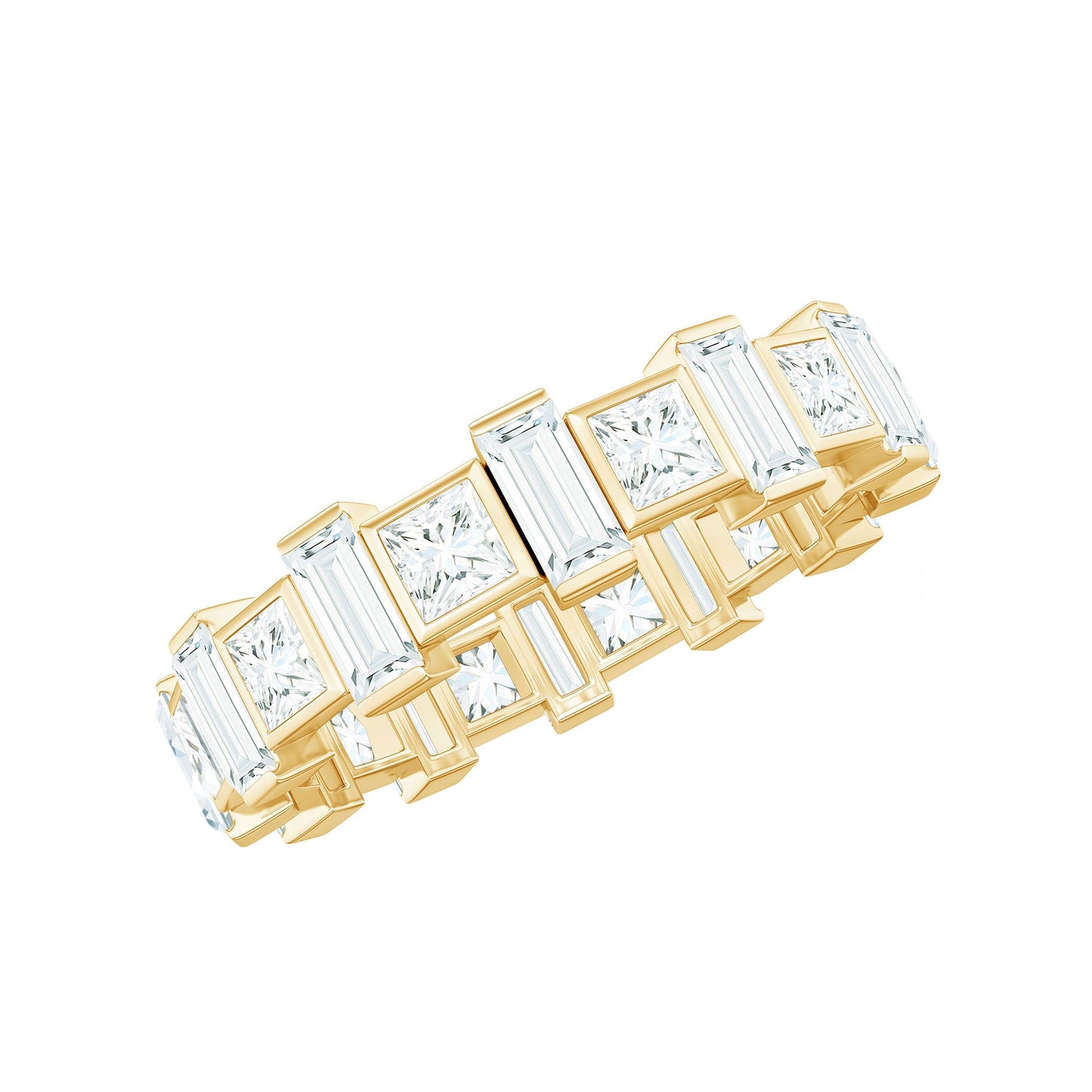 Princess Cut Moissanite Full Eternity Band for Women