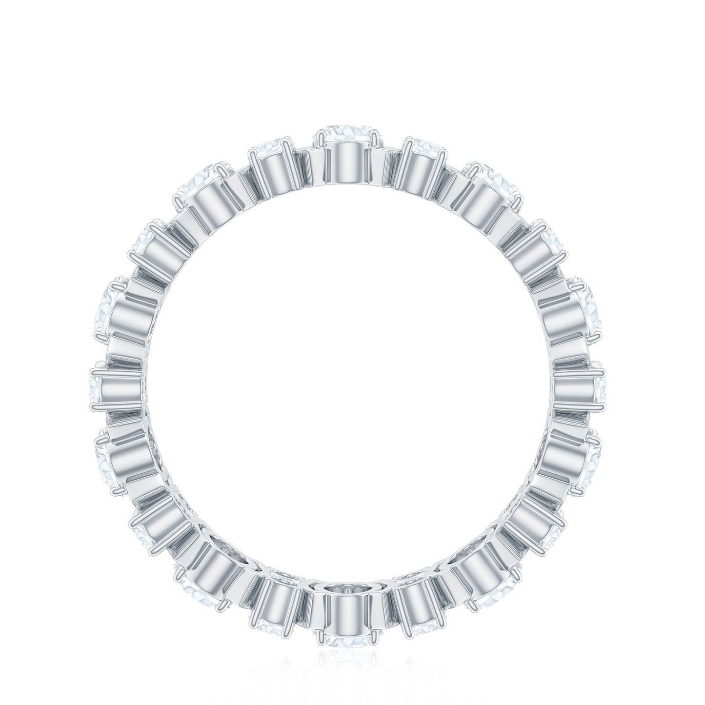 Oval Cut Moissanite Full Eternity Wedding Band