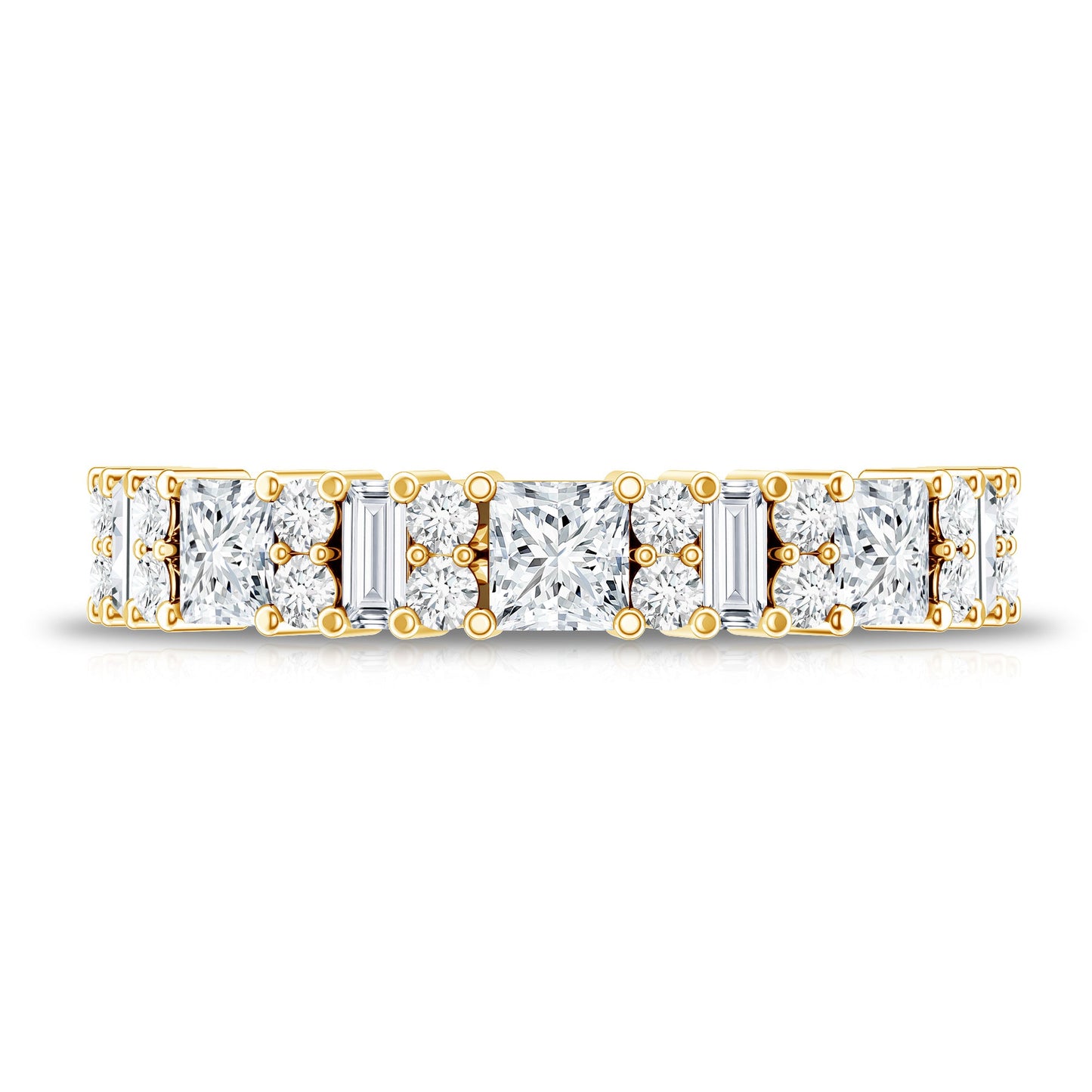 Certified Moissanite Half Eternity Wedding Band for Women