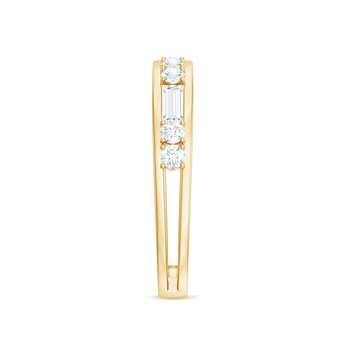 Moissanite Half Eternity Stackable Band Ring