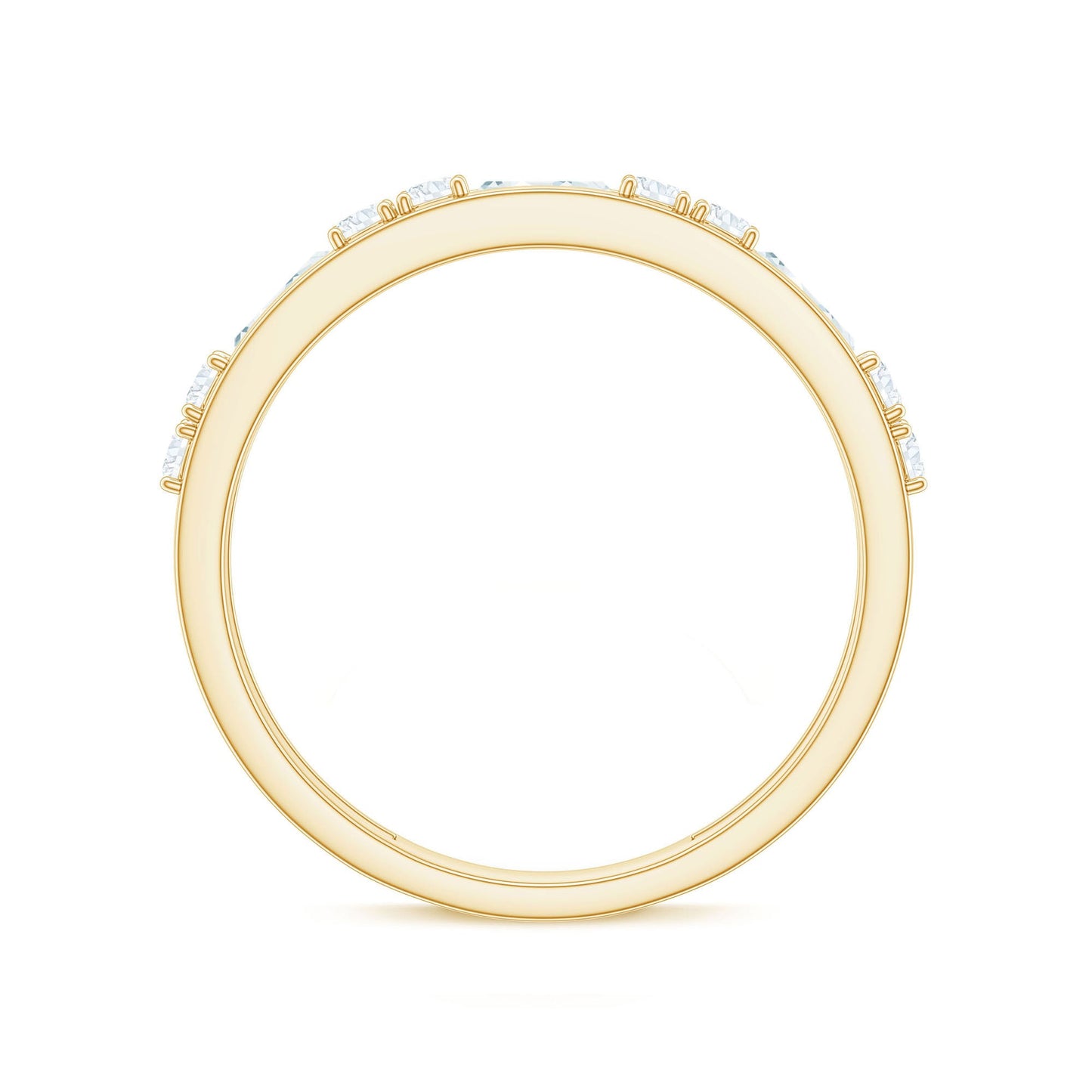 Moissanite Half Eternity Stackable Band Ring