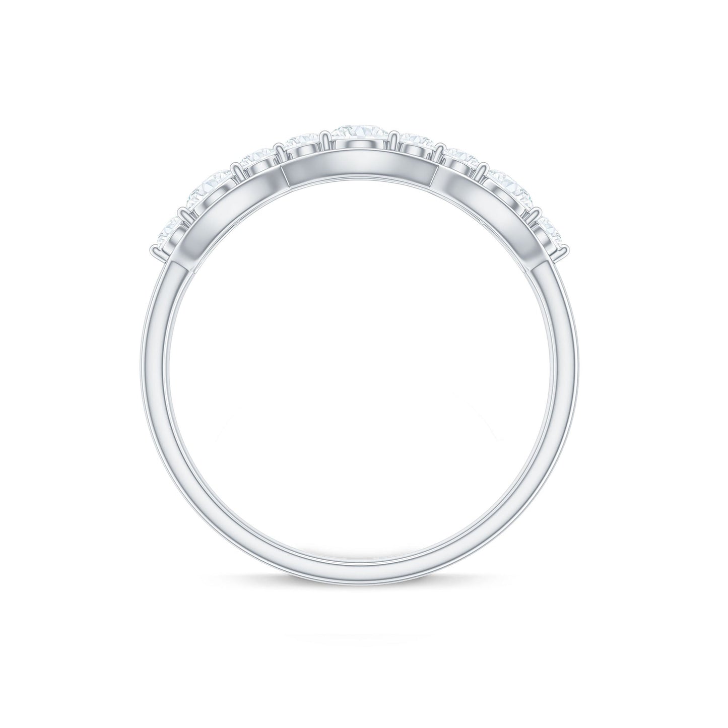 Certified Moissanite Wedding Anniversary Ring for Women