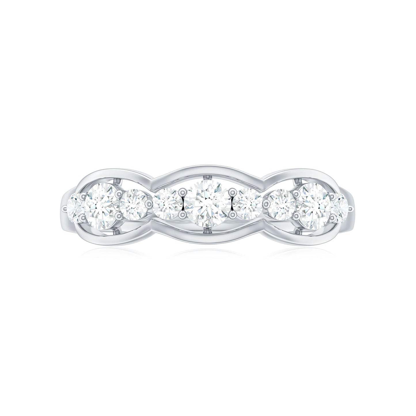 Certified Moissanite Wedding Anniversary Ring for Women