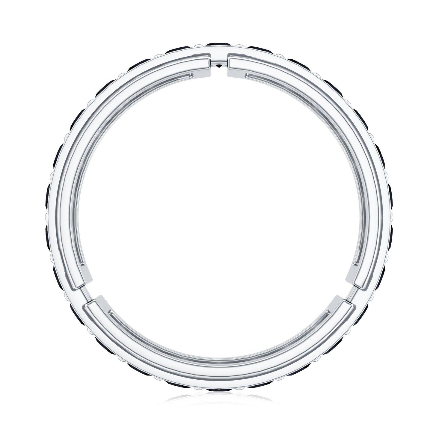 Certified Lab Created Black Diamond Wedding Band for Men