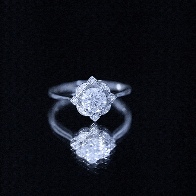 Vintage Inspired Moissanite Engagement Ring With Certificate