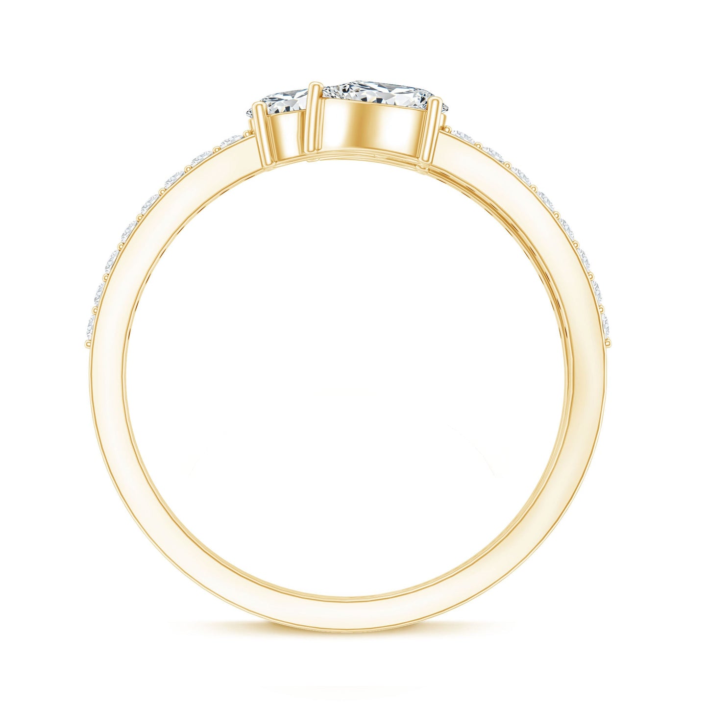 East West Style Moissanite 3 Stone Wrap Ring