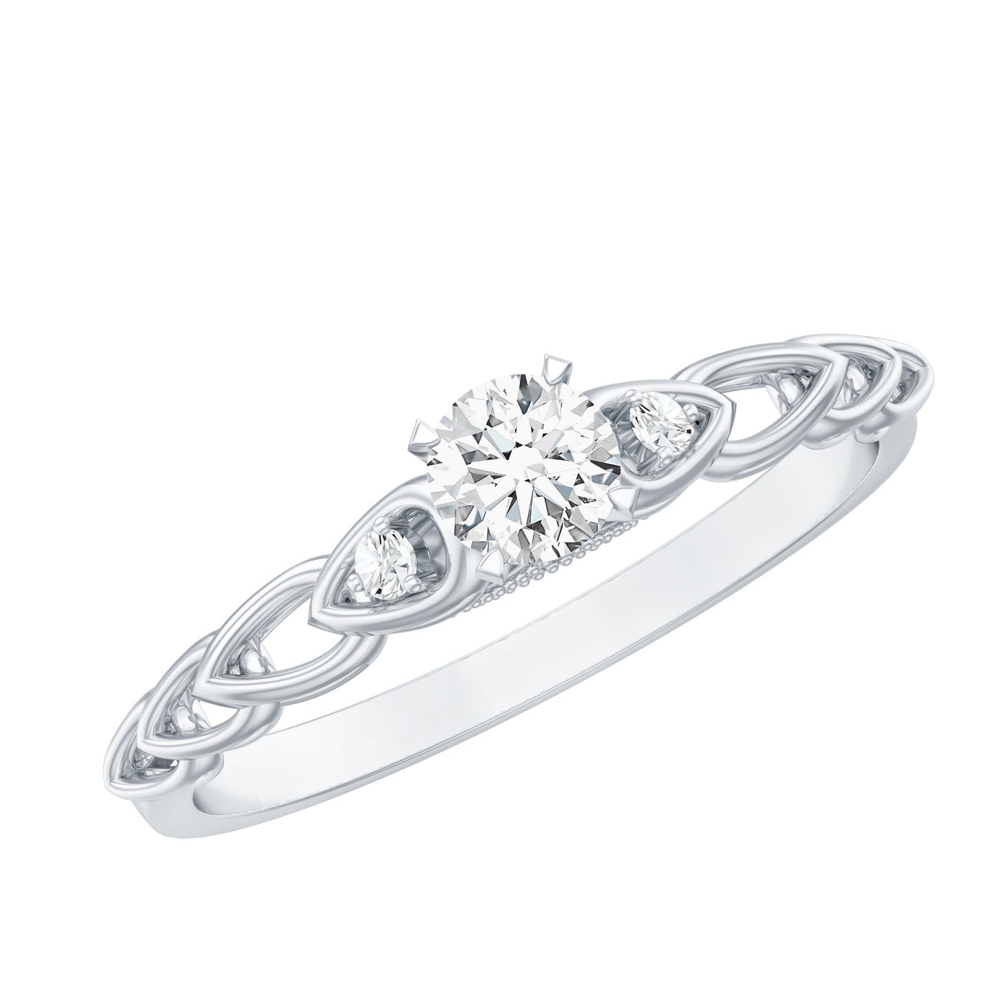 Designer Moissanite Promise Ring for Her