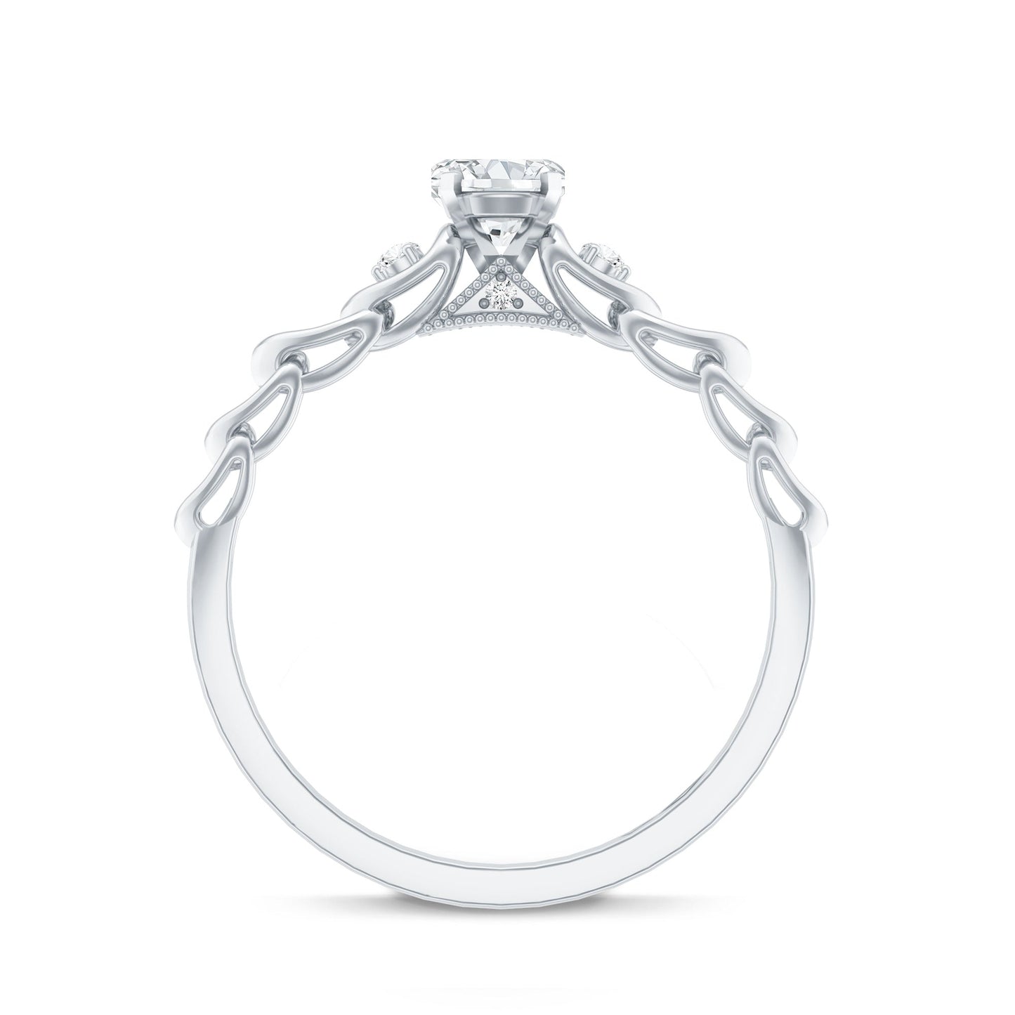 Designer Moissanite Promise Ring for Her