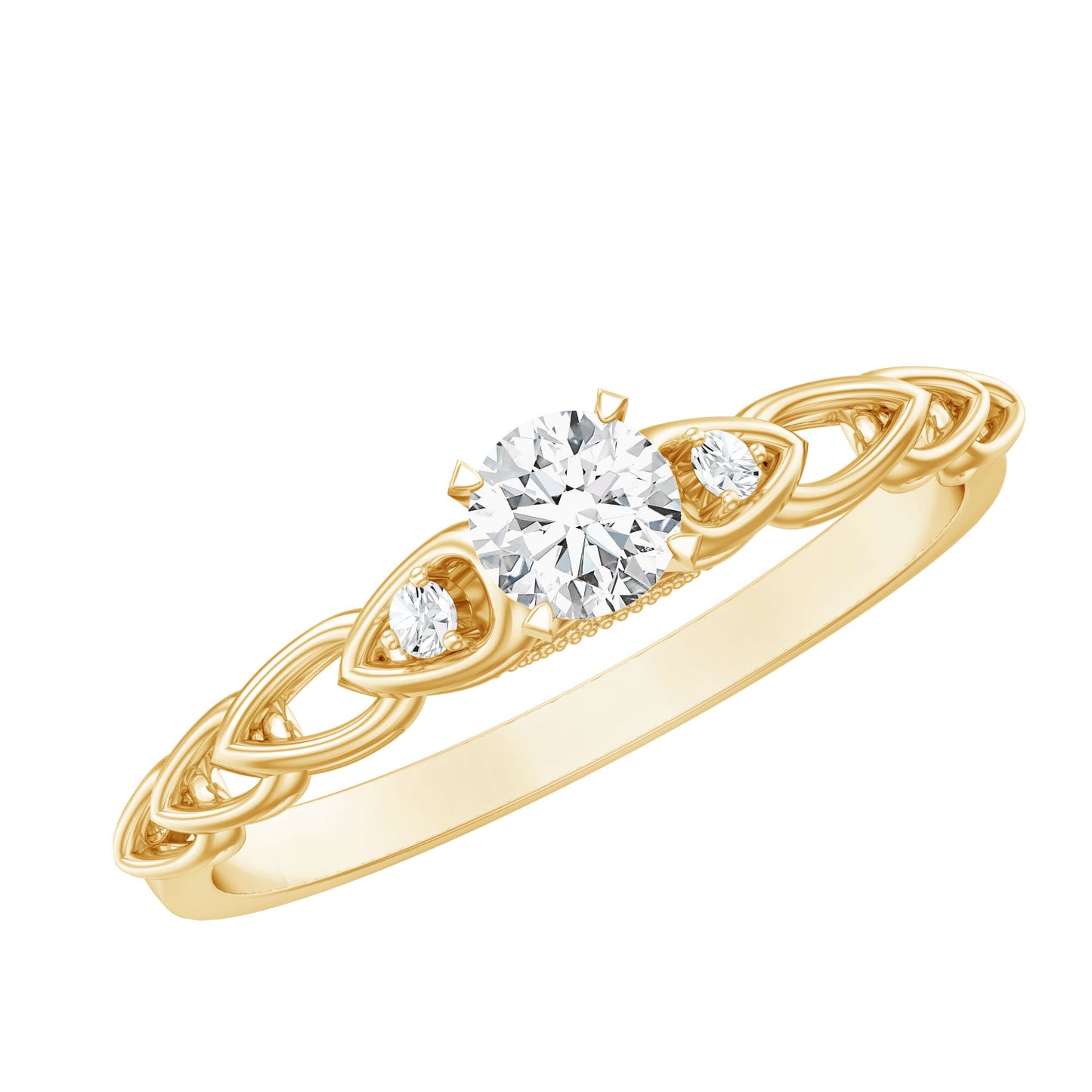 Designer Moissanite Promise Ring for Her