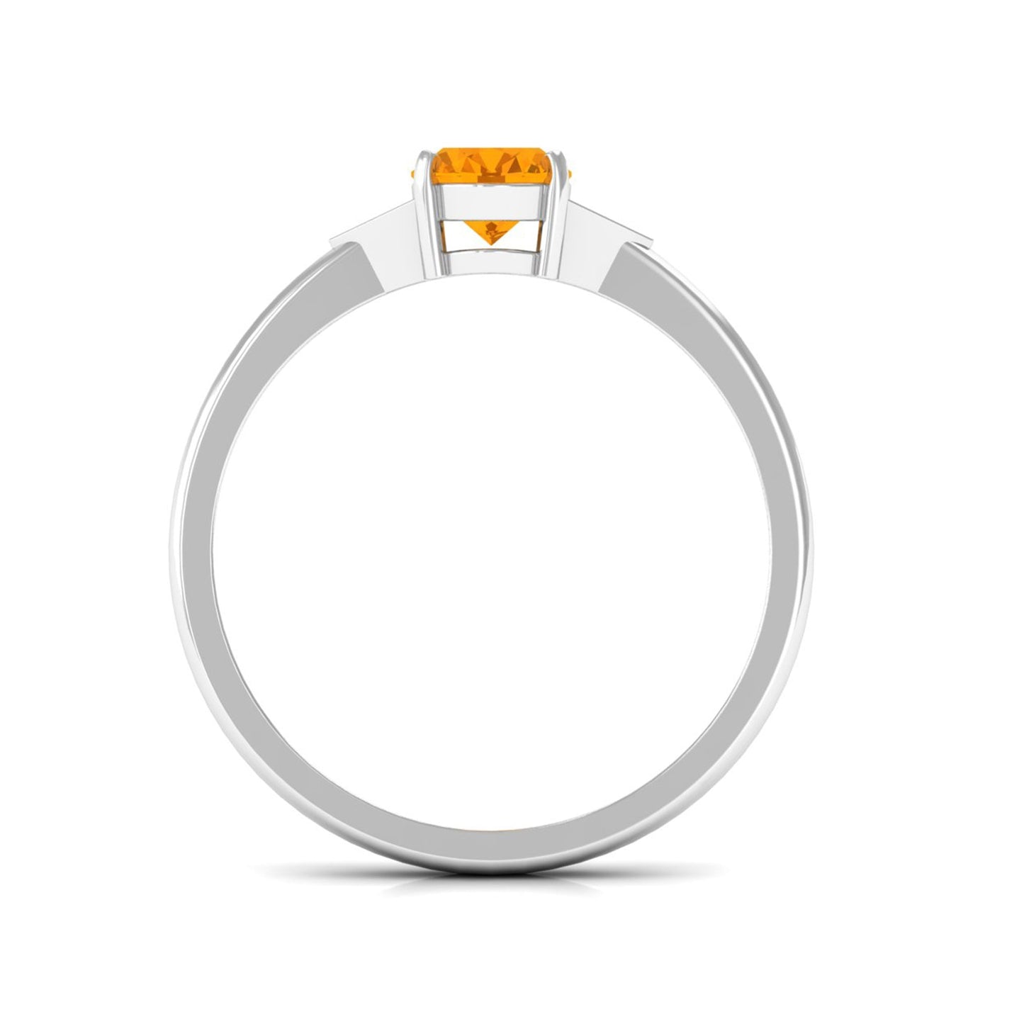 0.6 Carat Oval Fire Opal Solitaire Ring with Diamond Accent