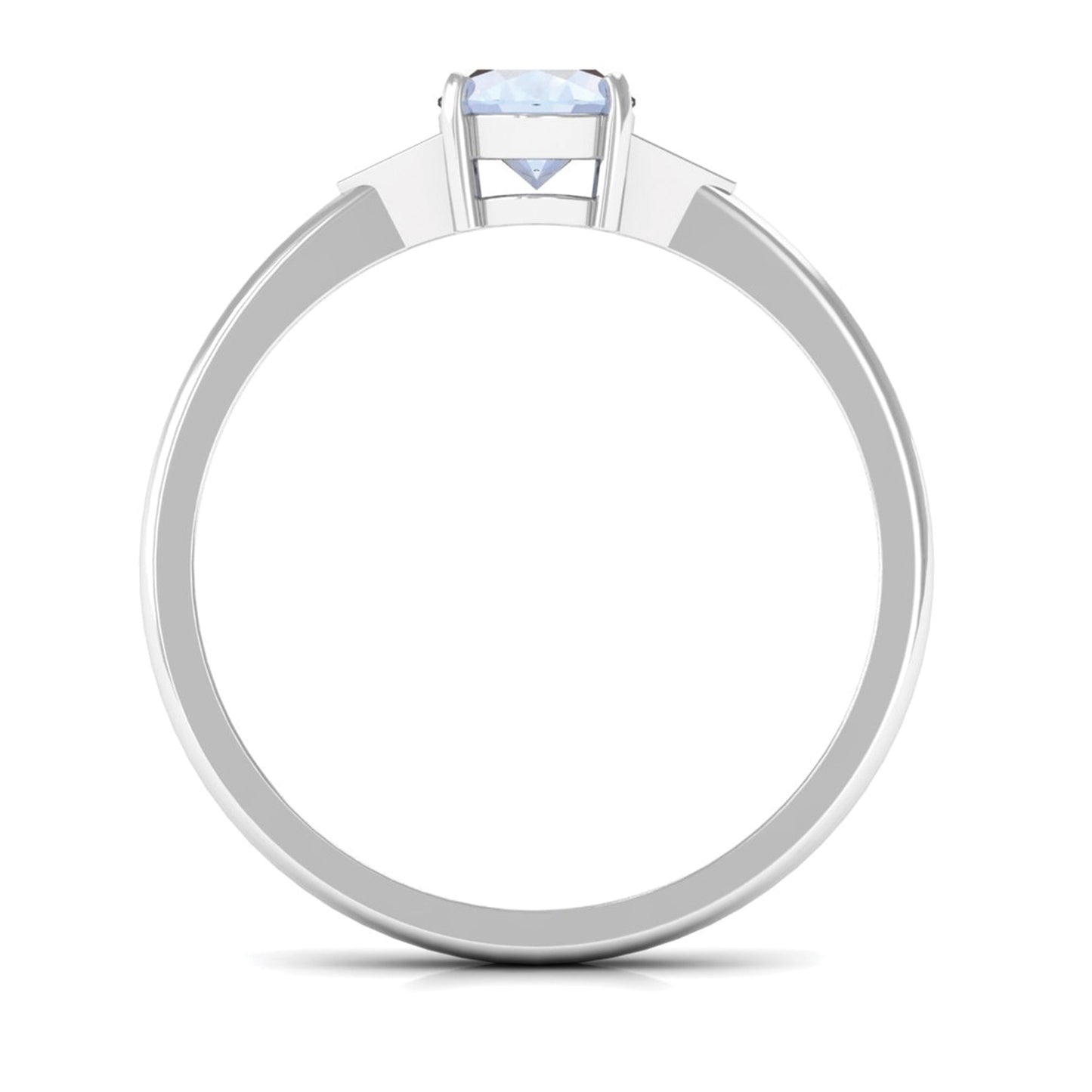 0.6 Carat Oval Moonstone Solitaire Ring with Diamond Accent