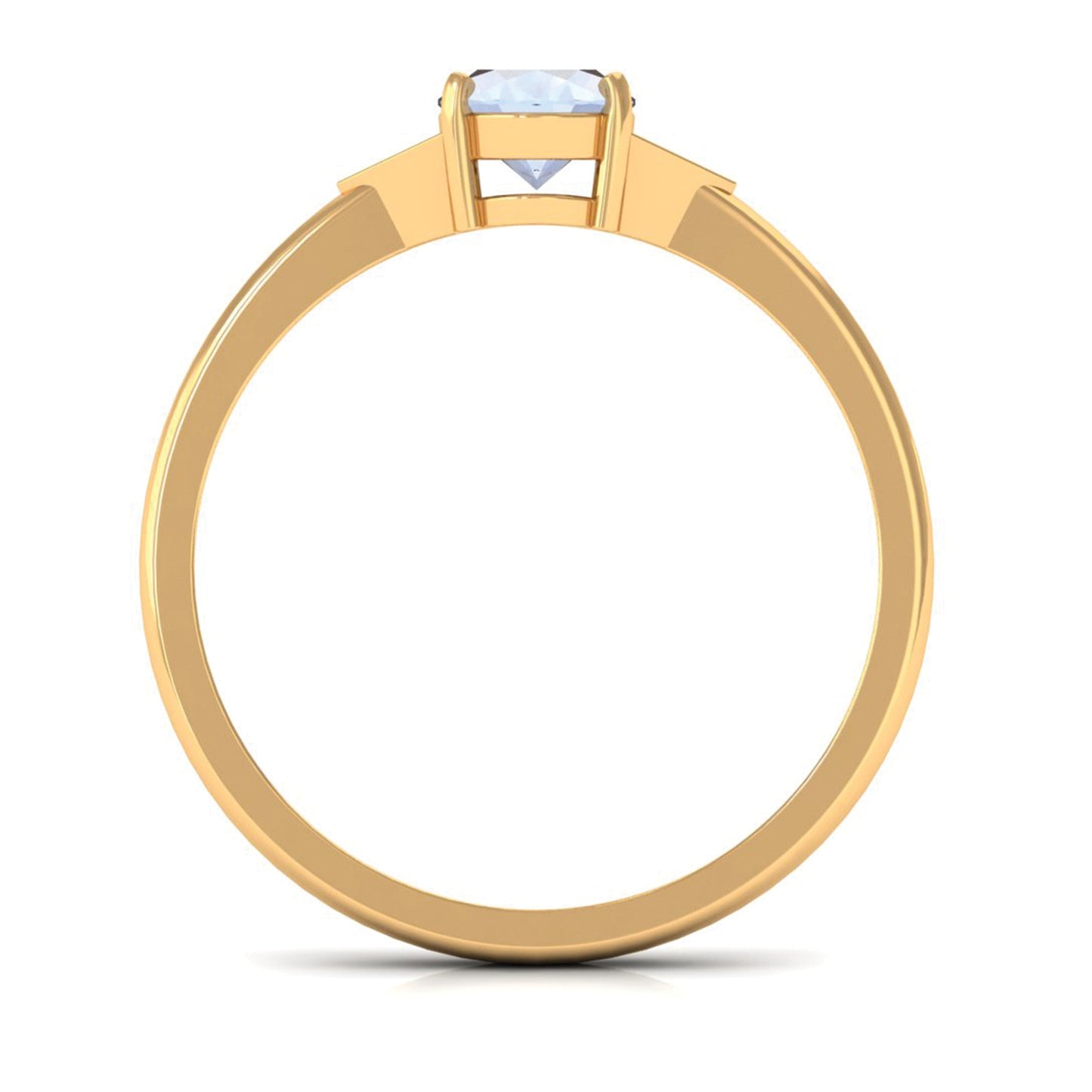 0.6 Carat Oval Moonstone Solitaire Ring with Diamond Accent