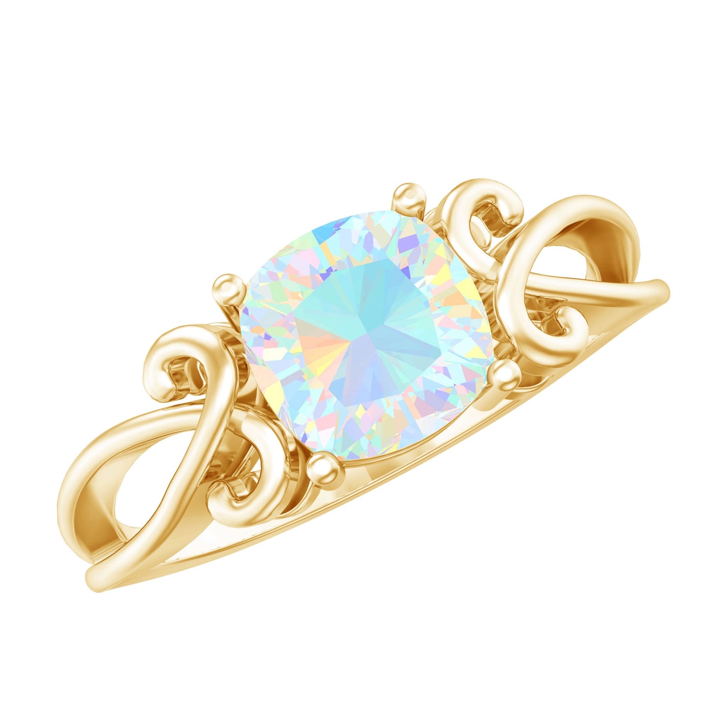 1.8 Carat Ethiopian Opal Vintage Engagement Ring With Certificate