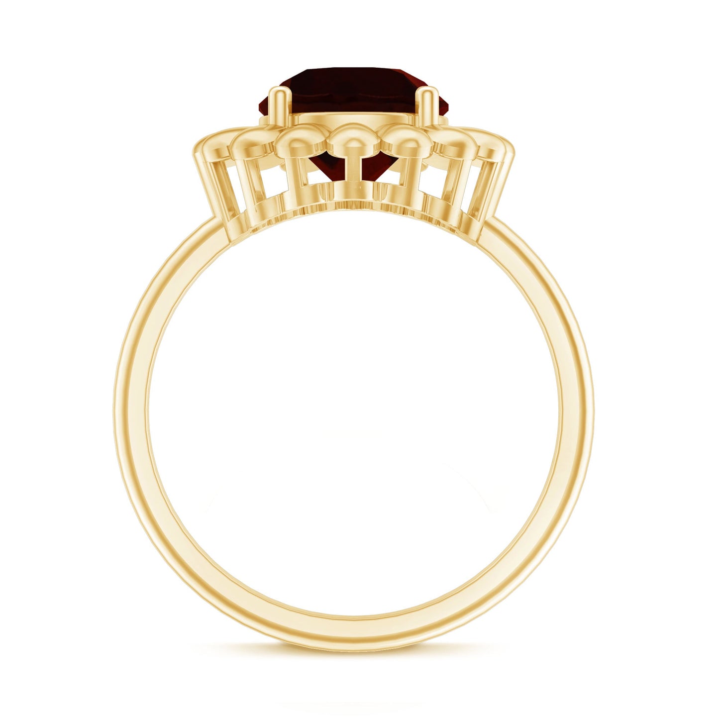Nature Inspired Garnet Huge Engagement Ring With Certificate
