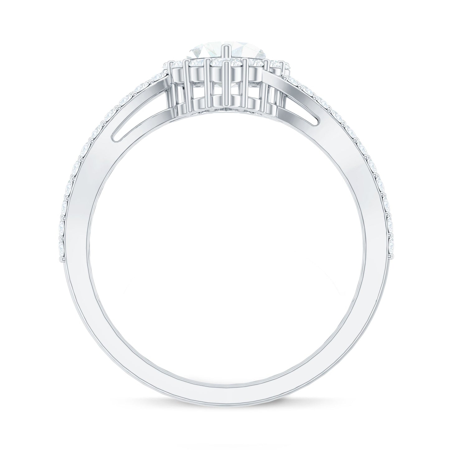 Moissanite Heart Shape Engagement Ring For Women