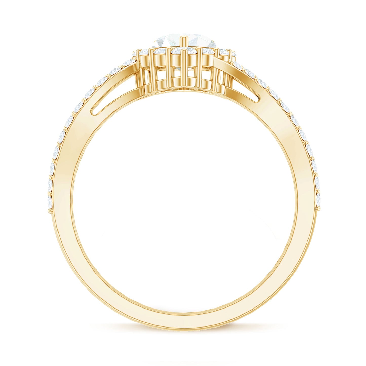 Moissanite Heart Shape Engagement Ring For Women