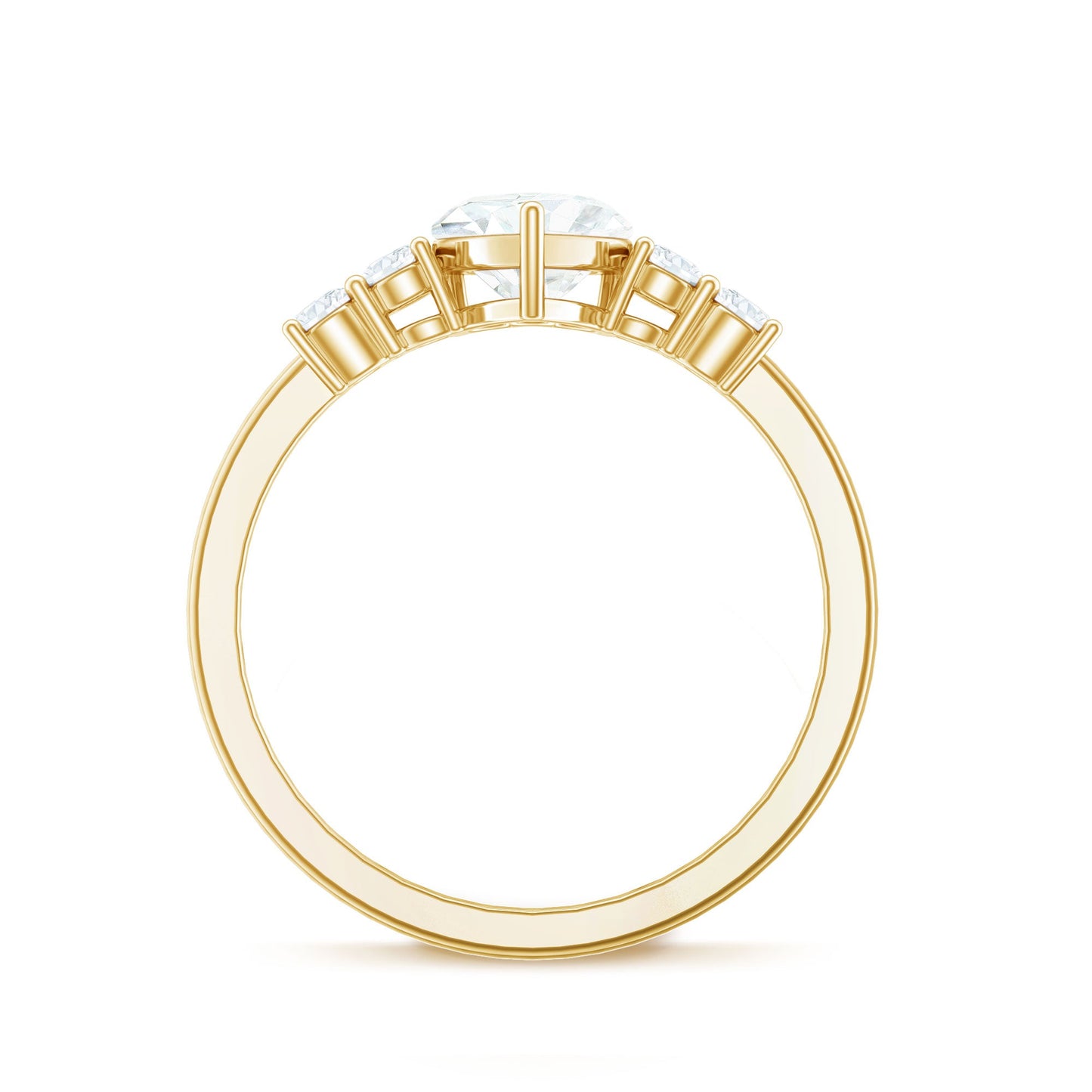 Certified Brilliant Cut Moissanite Heart Promise Ring for Her