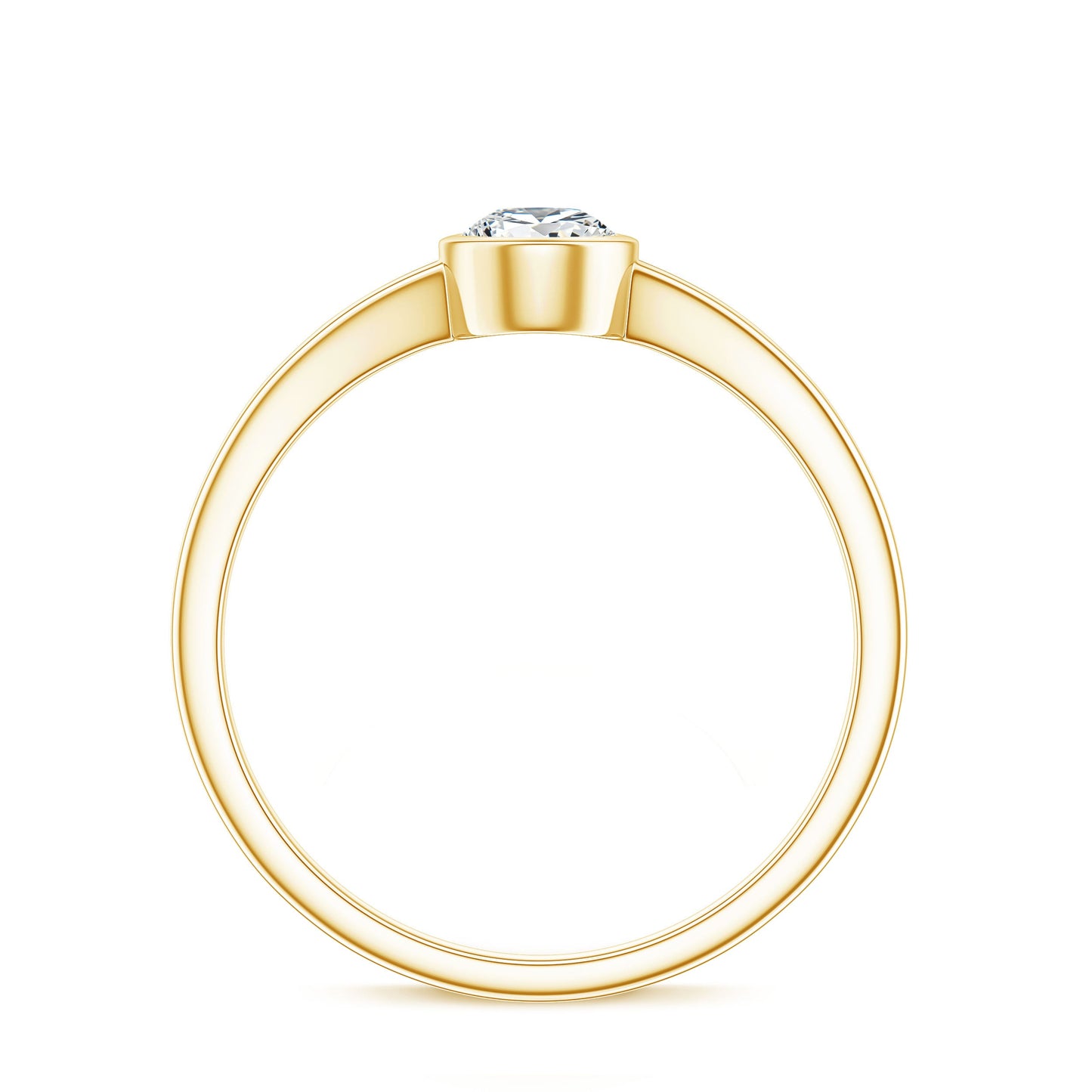 Pear Cut Lab Grown Diamond Solitaire Ring in Split Shank