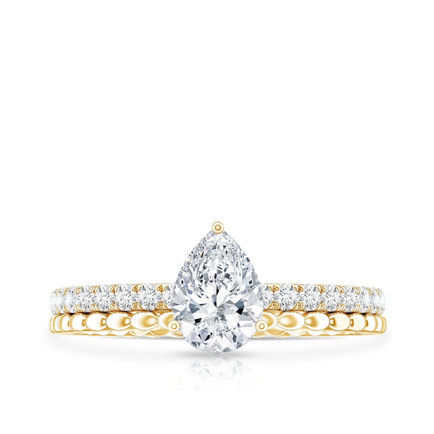 Pear Shape Lab Grown Diamond Solitaire Engagement Ring