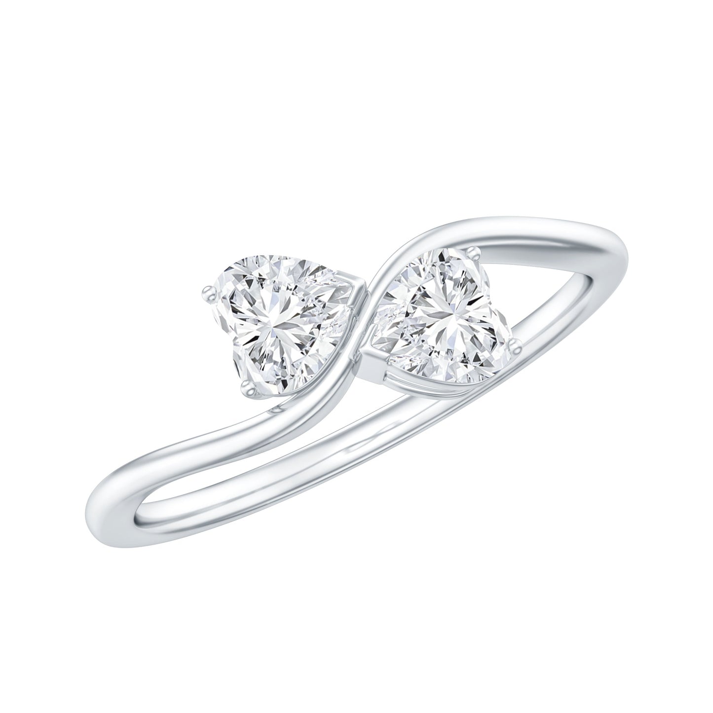 Heart Shape Lab Grown Diamond Toi Et Moi Promise Ring